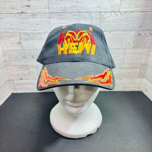 Cobra‎ Retro Y2K Early 2000’s Embroidered Flames on Black Cap Dodge Hemi Hat